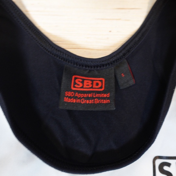 SBD Powerlifting Singlet Black White Size Small Made in Great Britain - Picture 2 of 4